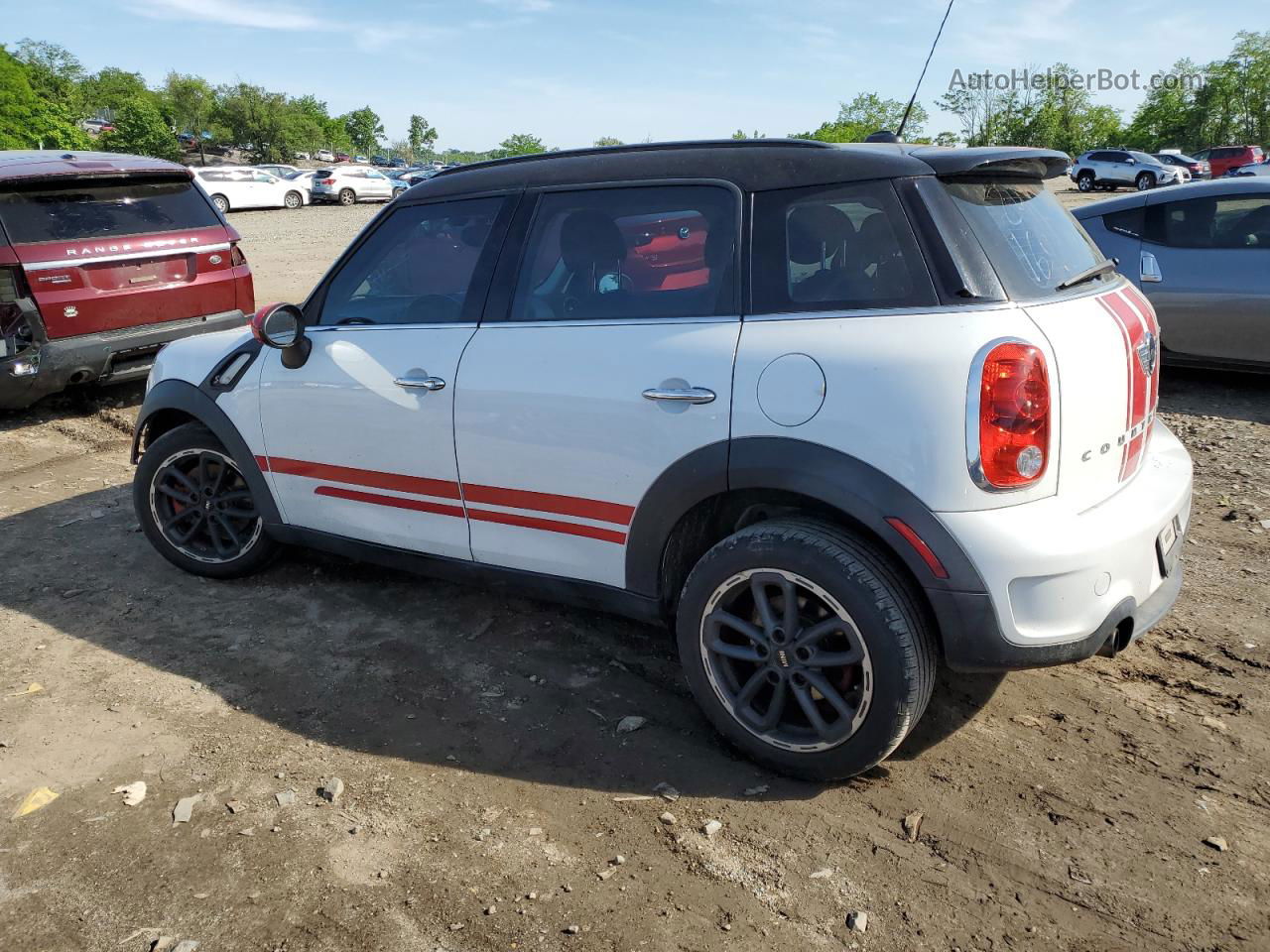 2015 Mini Cooper S Countryman White vin: WMWZC3C55FWT04242