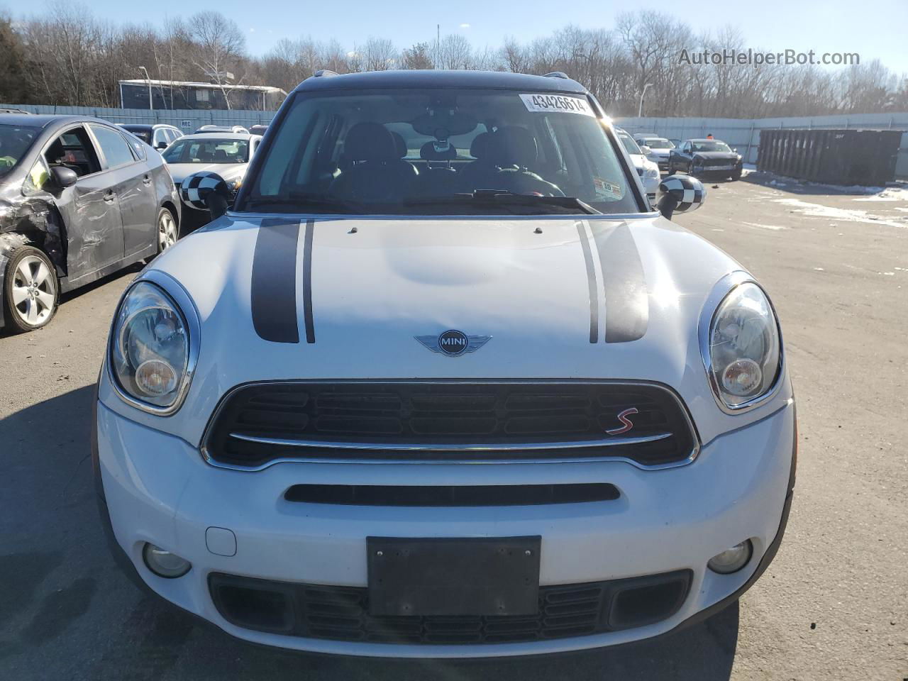 2015 Mini Cooper S Countryman White vin: WMWZC3C59FWT06558