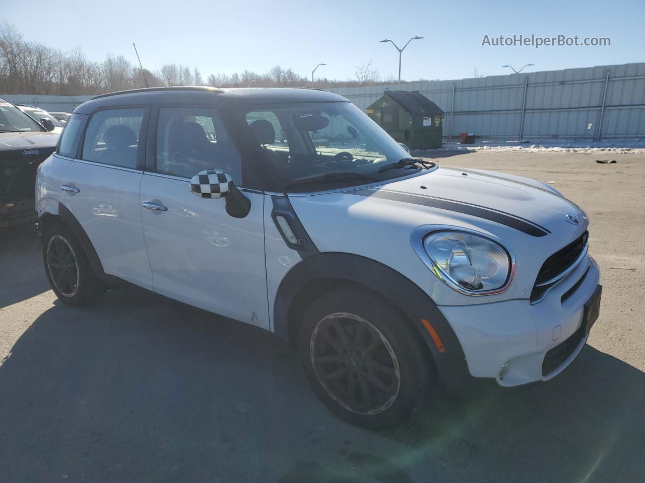 2015 Mini Cooper S Countryman White vin: WMWZC3C59FWT06558