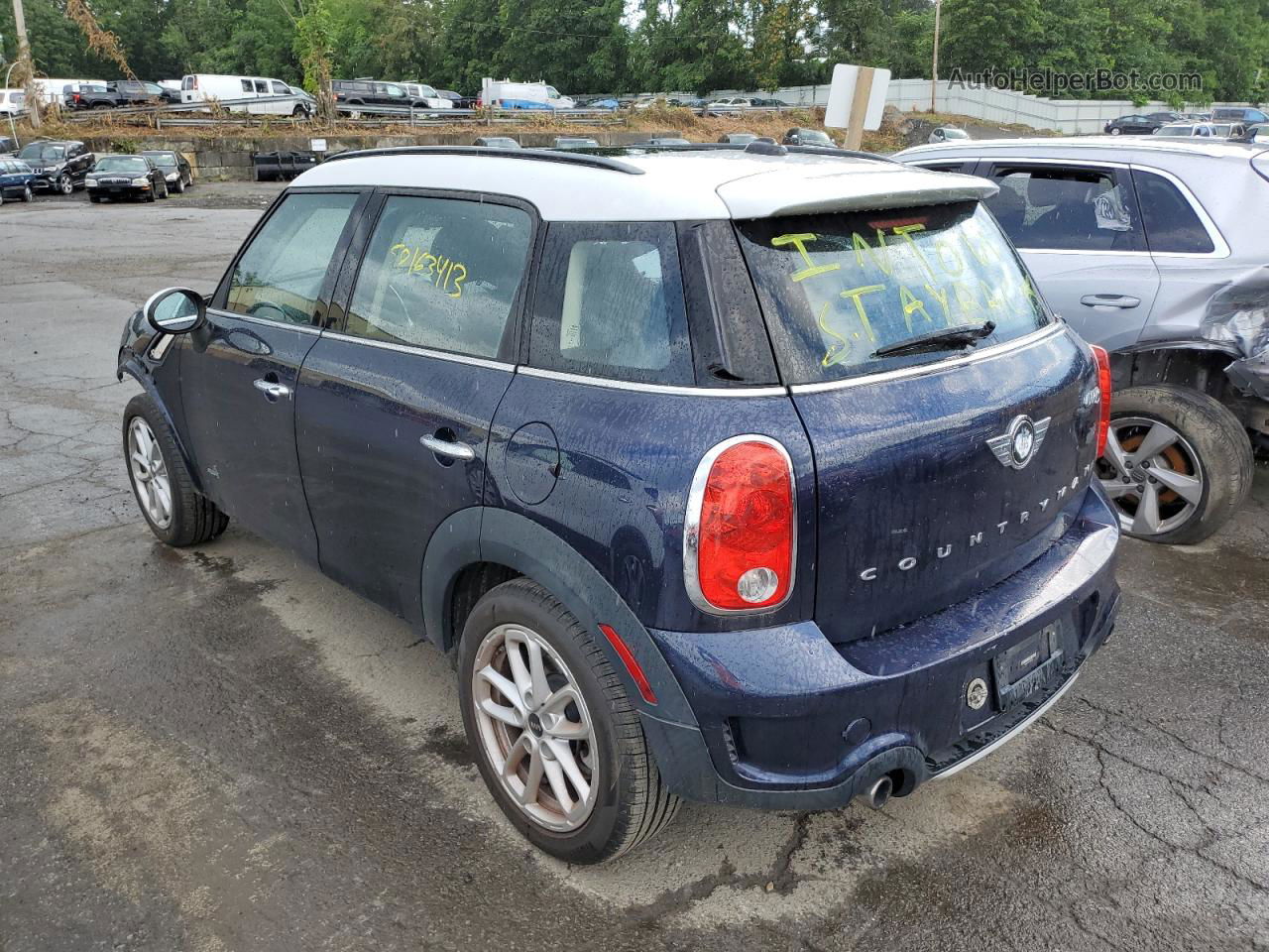 2015 Mini Cooper S Countryman Синий vin: WMWZC5C50FWP46180