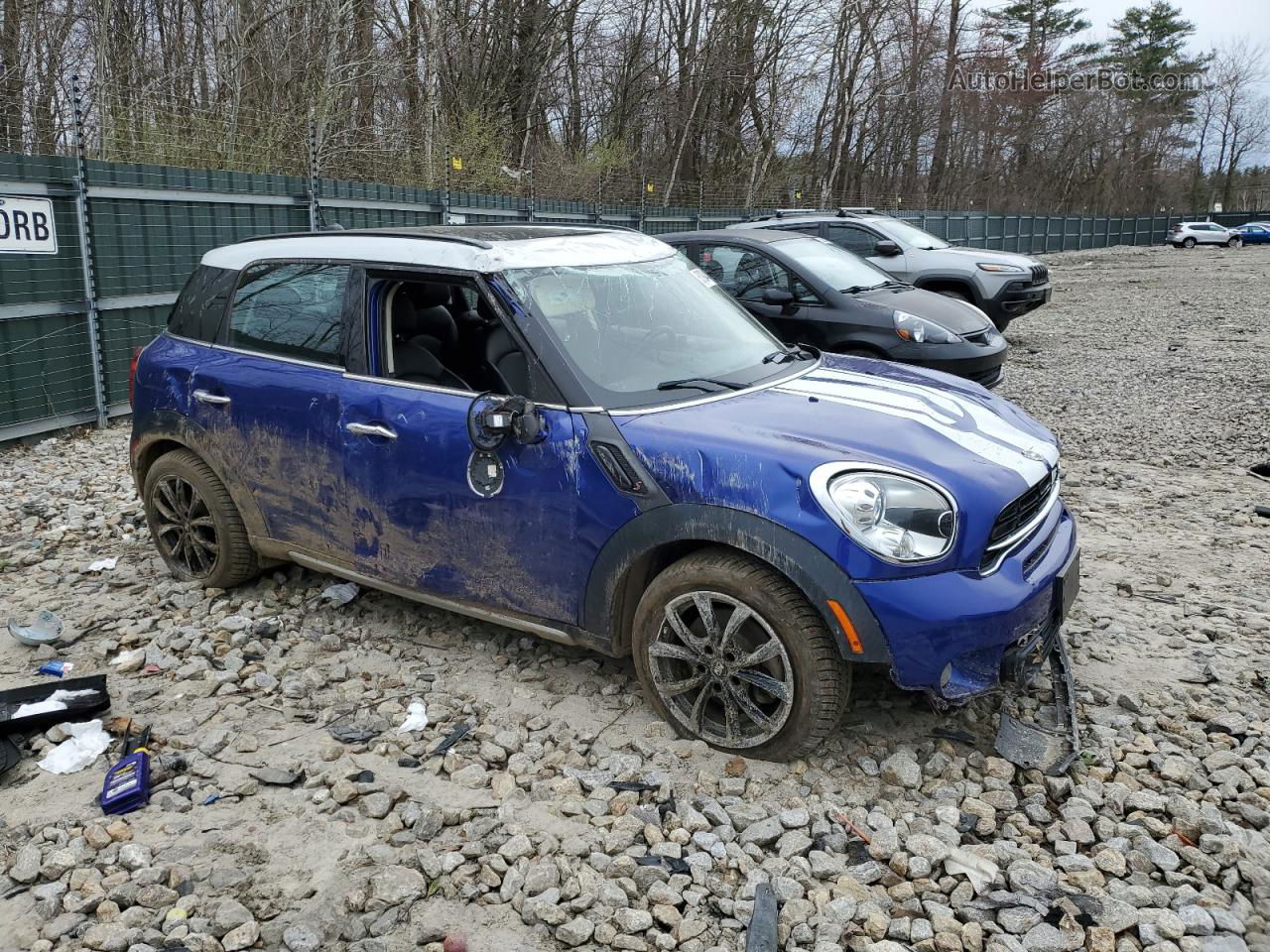 2015 Mini Cooper S Countryman Blue vin: WMWZC5C52FWP43569