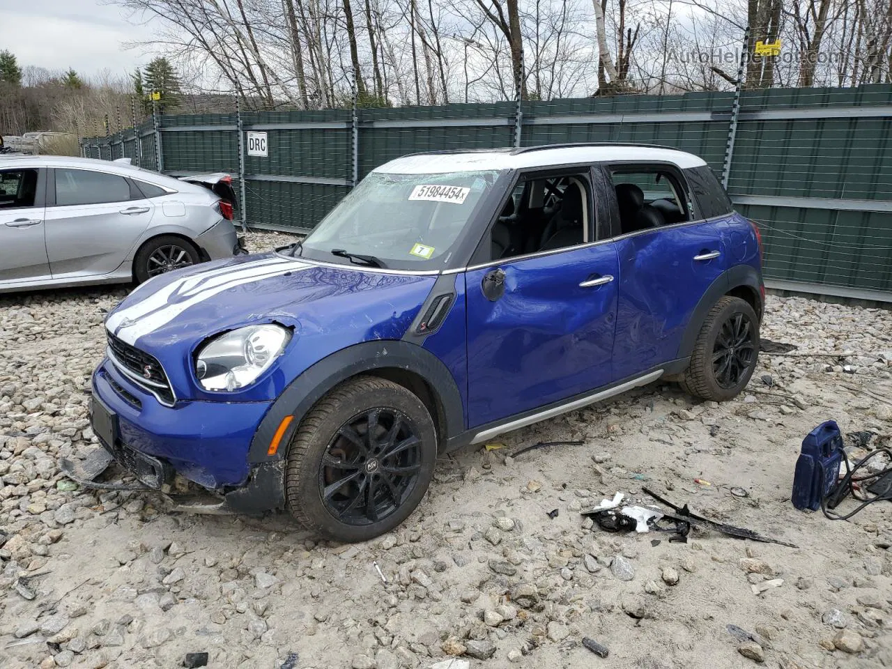 2015 Mini Cooper S Countryman Blue vin: WMWZC5C52FWP43569