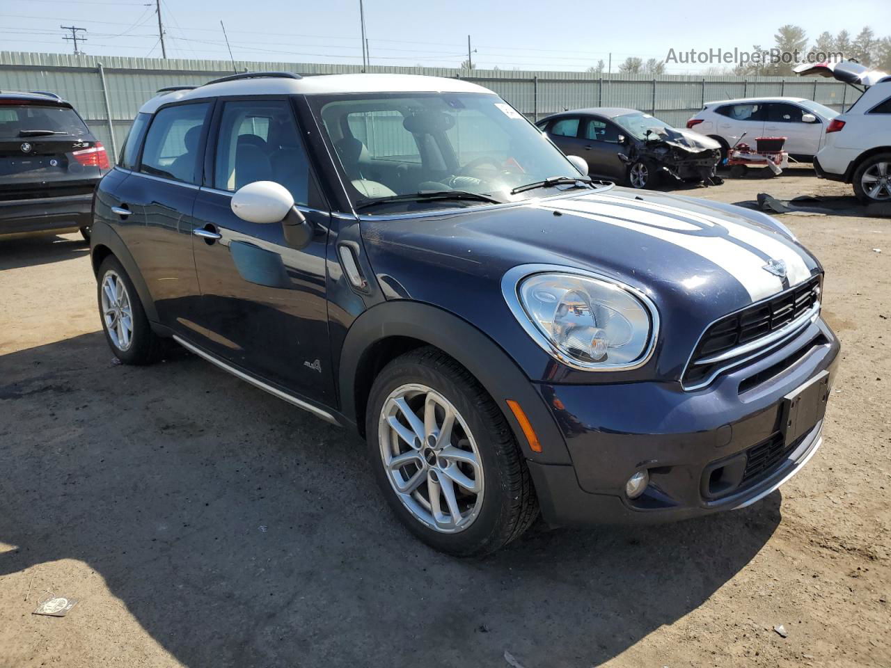 2015 Mini Cooper S Countryman Blue vin: WMWZC5C52FWP48285