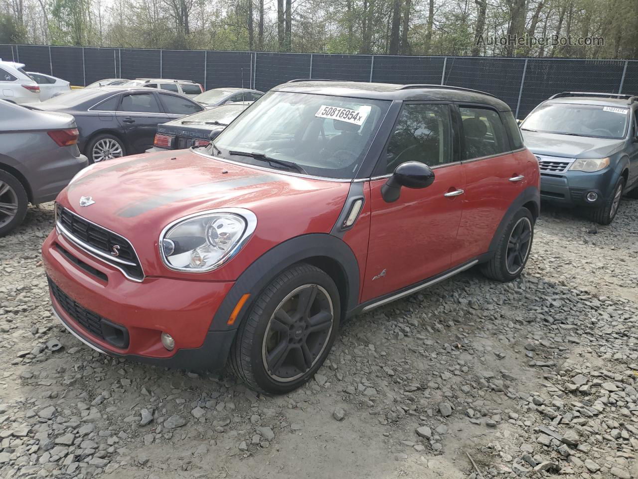 2015 Mini Cooper S Countryman Burgundy vin: WMWZC5C53FWP44892