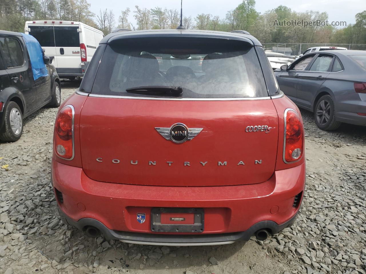 2015 Mini Cooper S Countryman Burgundy vin: WMWZC5C53FWP44892