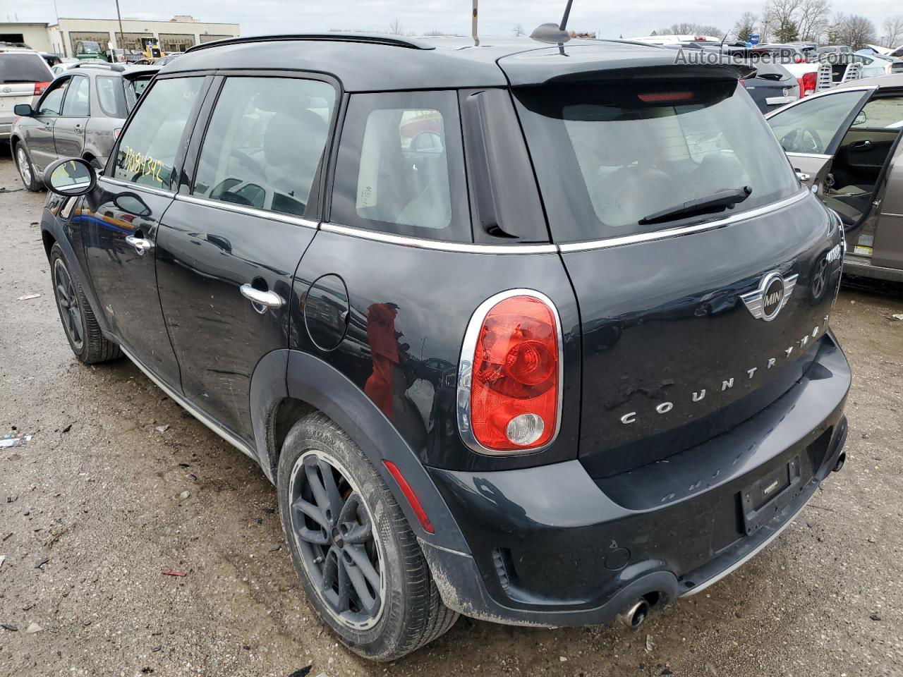 2015 Mini Cooper S Countryman Black vin: WMWZC5C54FWP45128