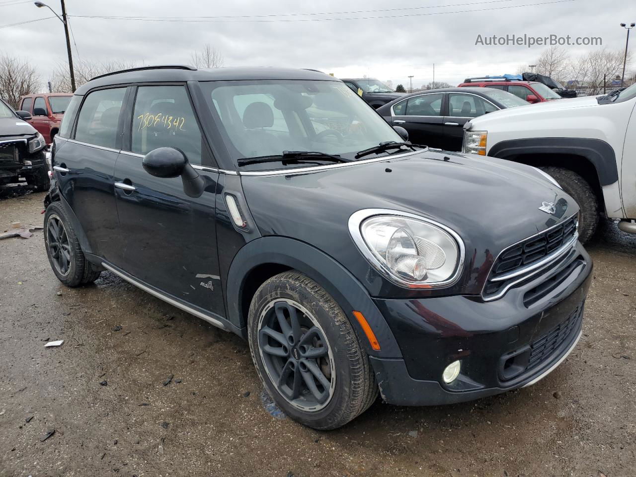 2015 Mini Cooper S Countryman Black vin: WMWZC5C54FWP45128