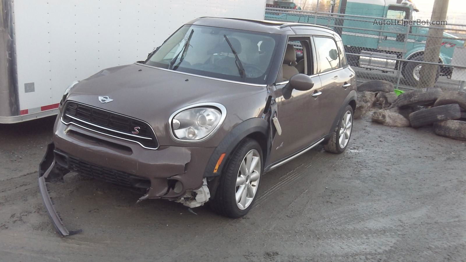 2015 Mini Cooper S Countryman Золотой vin: WMWZC5C55FWP44229