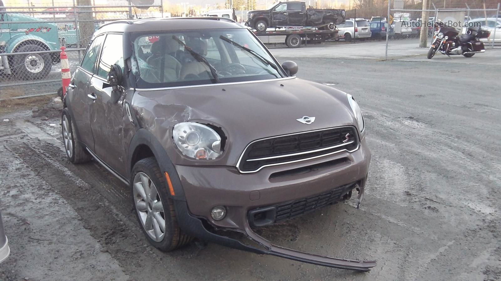 2015 Mini Cooper S Countryman Золотой vin: WMWZC5C55FWP44229