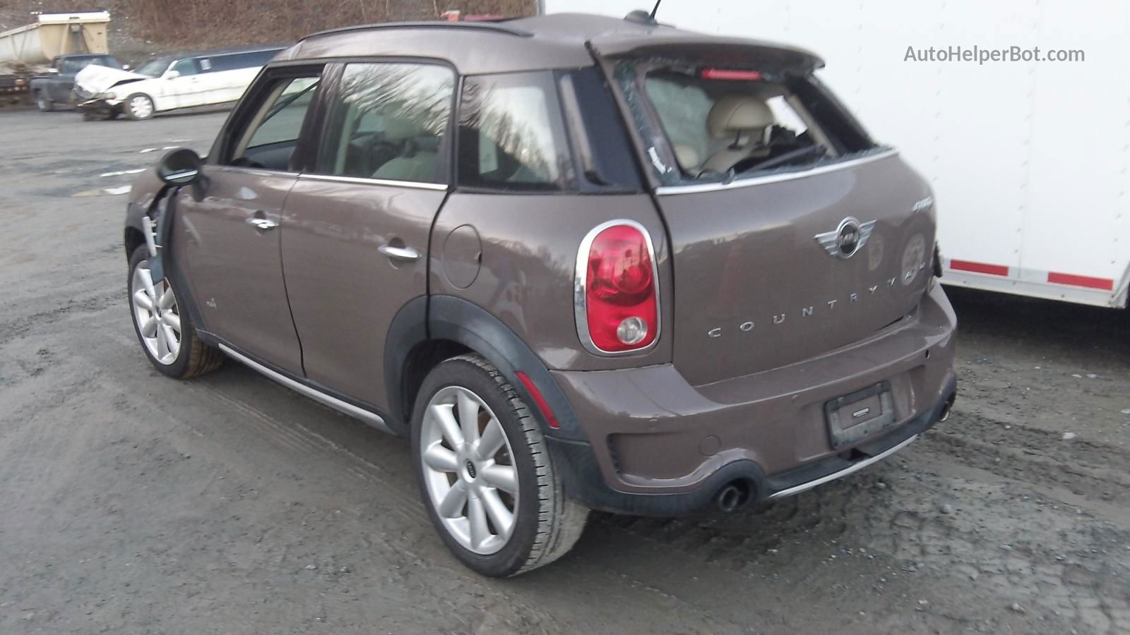 2015 Mini Cooper S Countryman Золотой vin: WMWZC5C55FWP44229