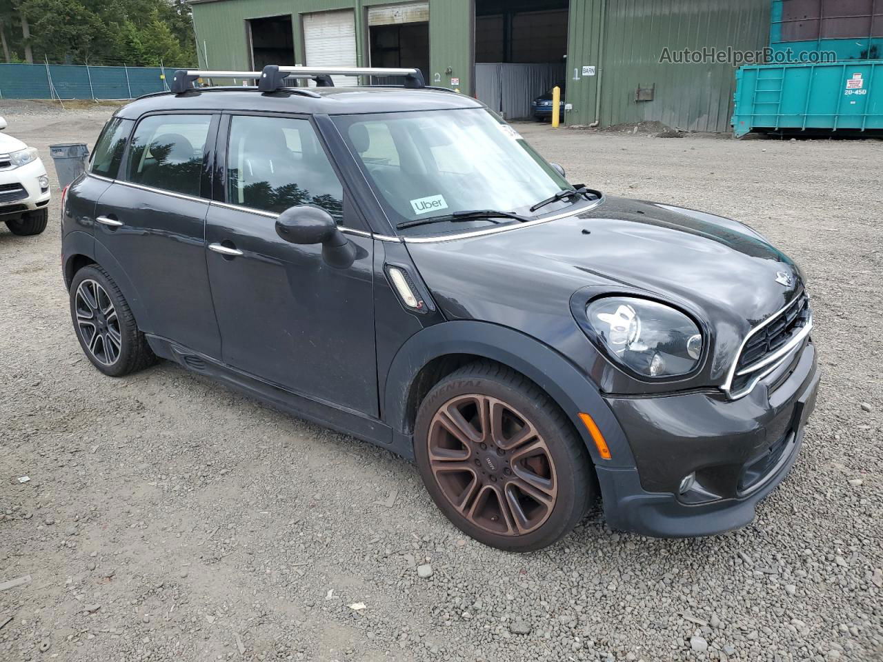 2015 Mini Cooper S Countryman Black vin: WMWZC5C56FWP45728