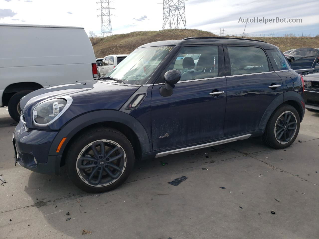 2015 Mini Cooper S Countryman Blue vin: WMWZC5C57FWP47455