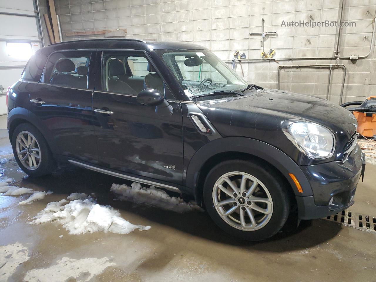 2015 Mini Cooper S Countryman Black vin: WMWZC5C58FWM19722