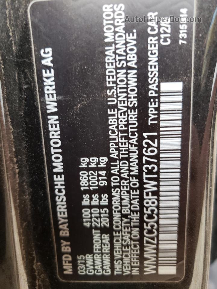 2015 Mini Cooper S Countryman Угольный vin: WMWZC5C58FWT37621