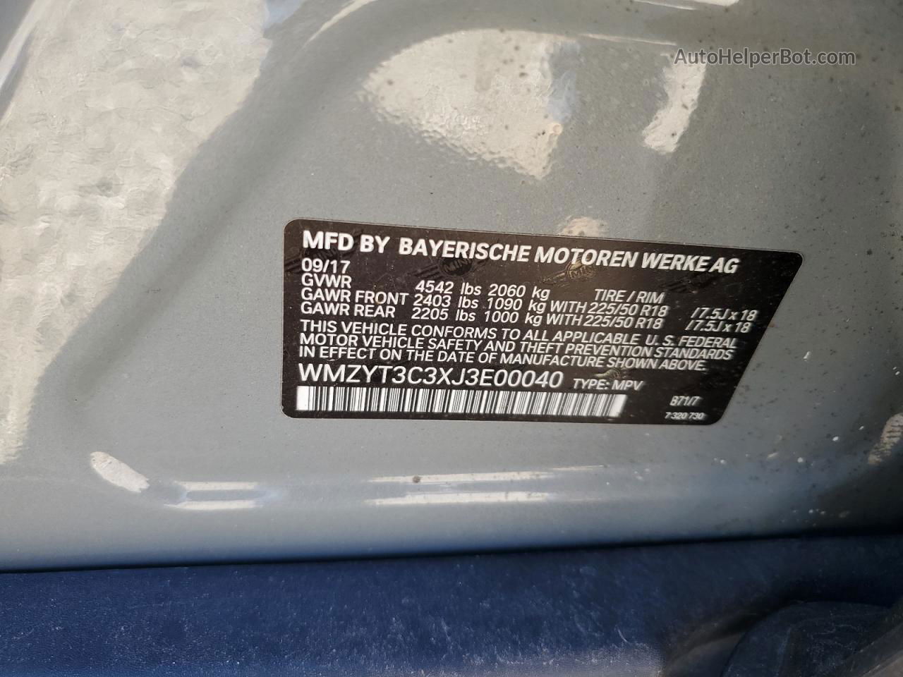 2018 Mini Cooper S Countryman Gray vin: WMZYT3C3XJ3E00040