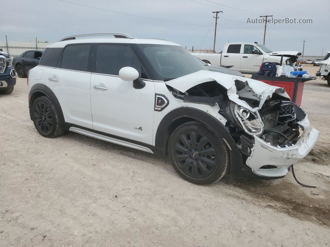 2018 Mini Cooper S Countryman All4 White vin: WMZYT5C37J3D81846