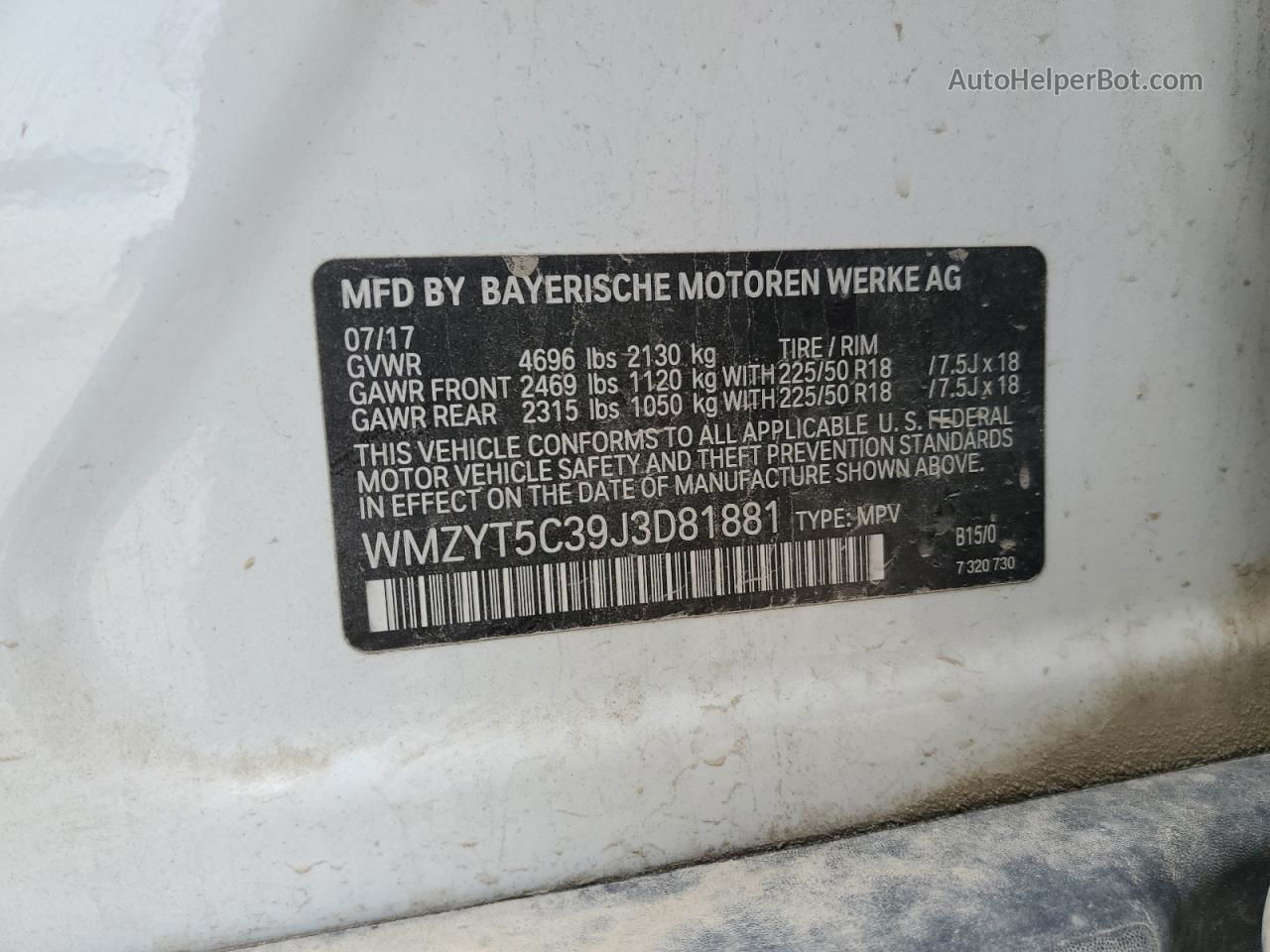 2018 Mini Cooper S Countryman All4 White vin: WMZYT5C39J3D81881