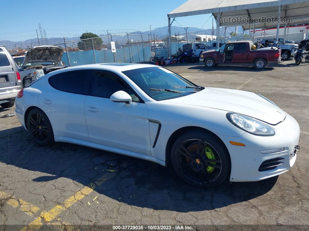 2014 Porsche Panamera 4 White vin: WP0AA2A73EL015137