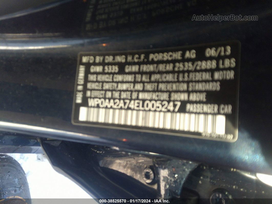 2014 Porsche Panamera 4 Dark Blue vin: WP0AA2A74EL005247