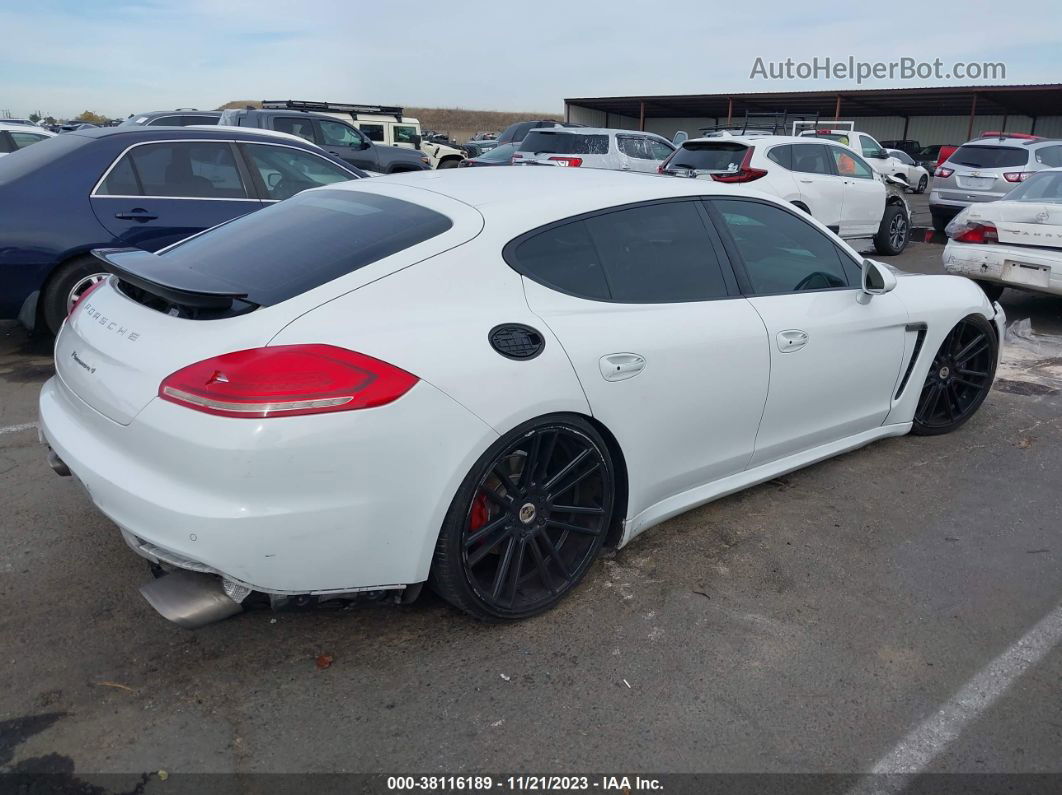 2014 Porsche Panamera 4 White vin: WP0AA2A76EL007839