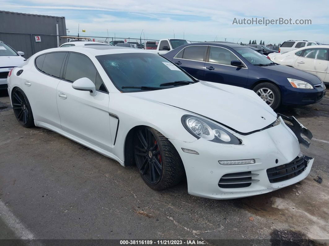 2014 Porsche Panamera 4 White vin: WP0AA2A76EL007839