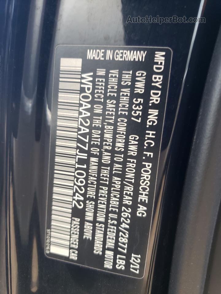 2018 Porsche Panamera 4 Black vin: WP0AA2A77JL109242