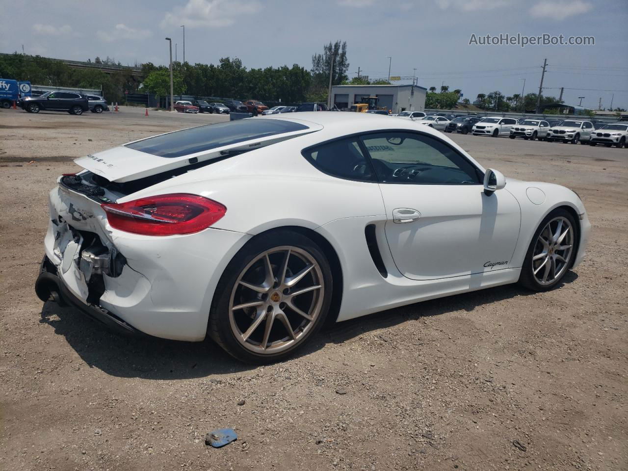 2016 Porsche Cayman  Белый vin: WP0AA2A80GK170679