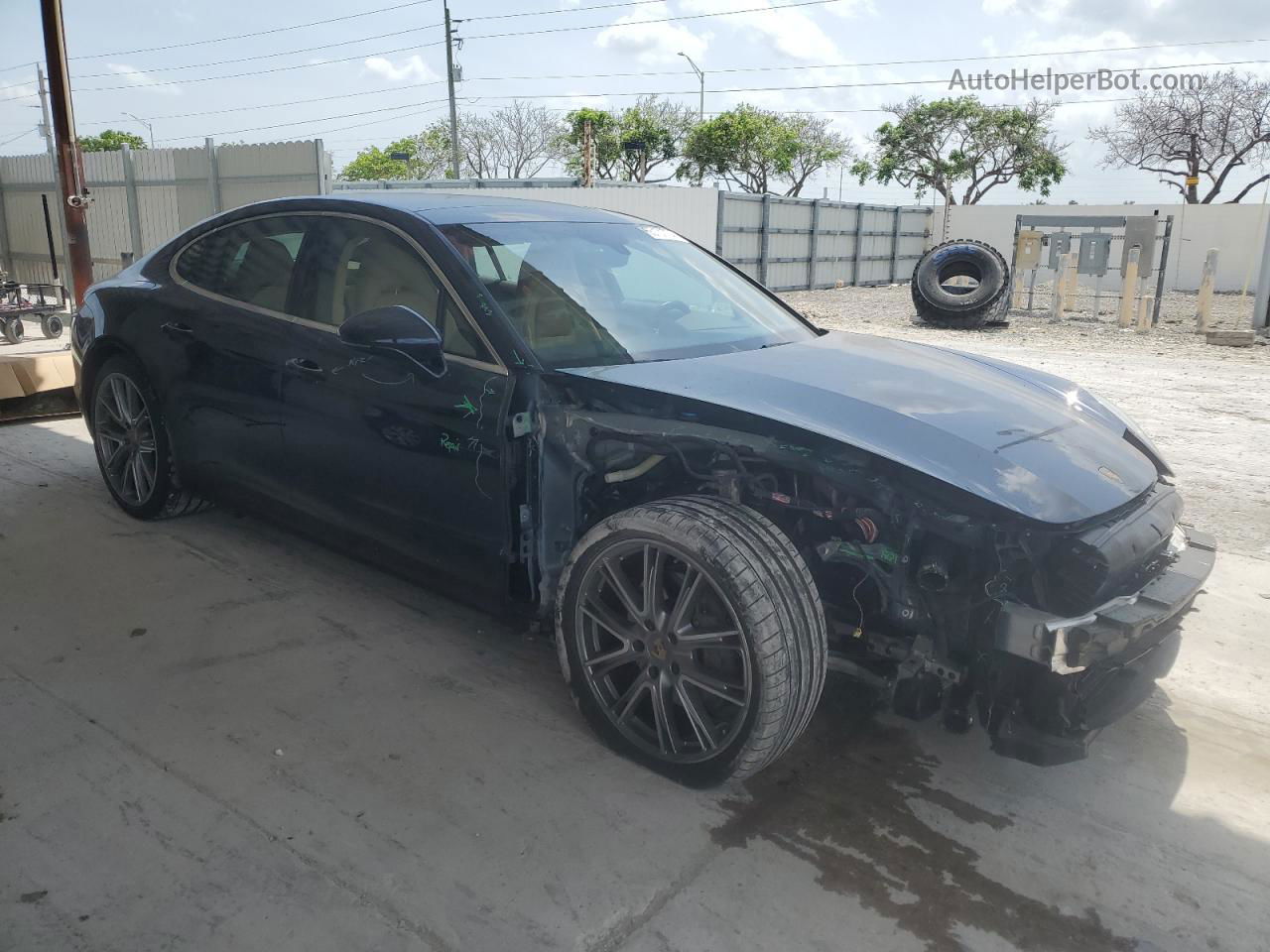 2018 Porsche Panamera 4s Синий vin: WP0AB2A73JL132837