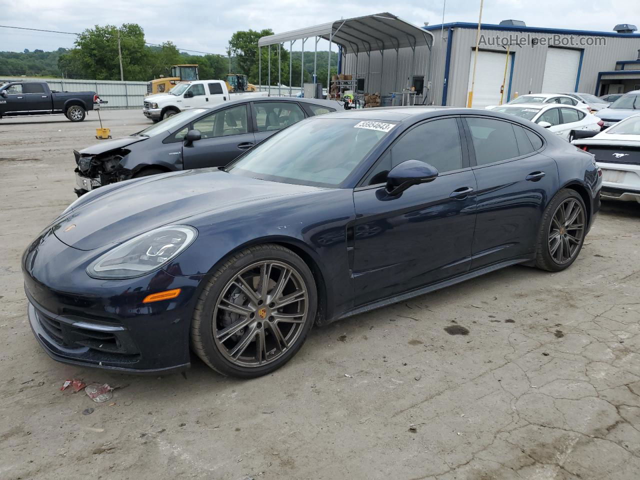 2018 Porsche Panamera 4s Синий vin: WP0AB2A73JL133941