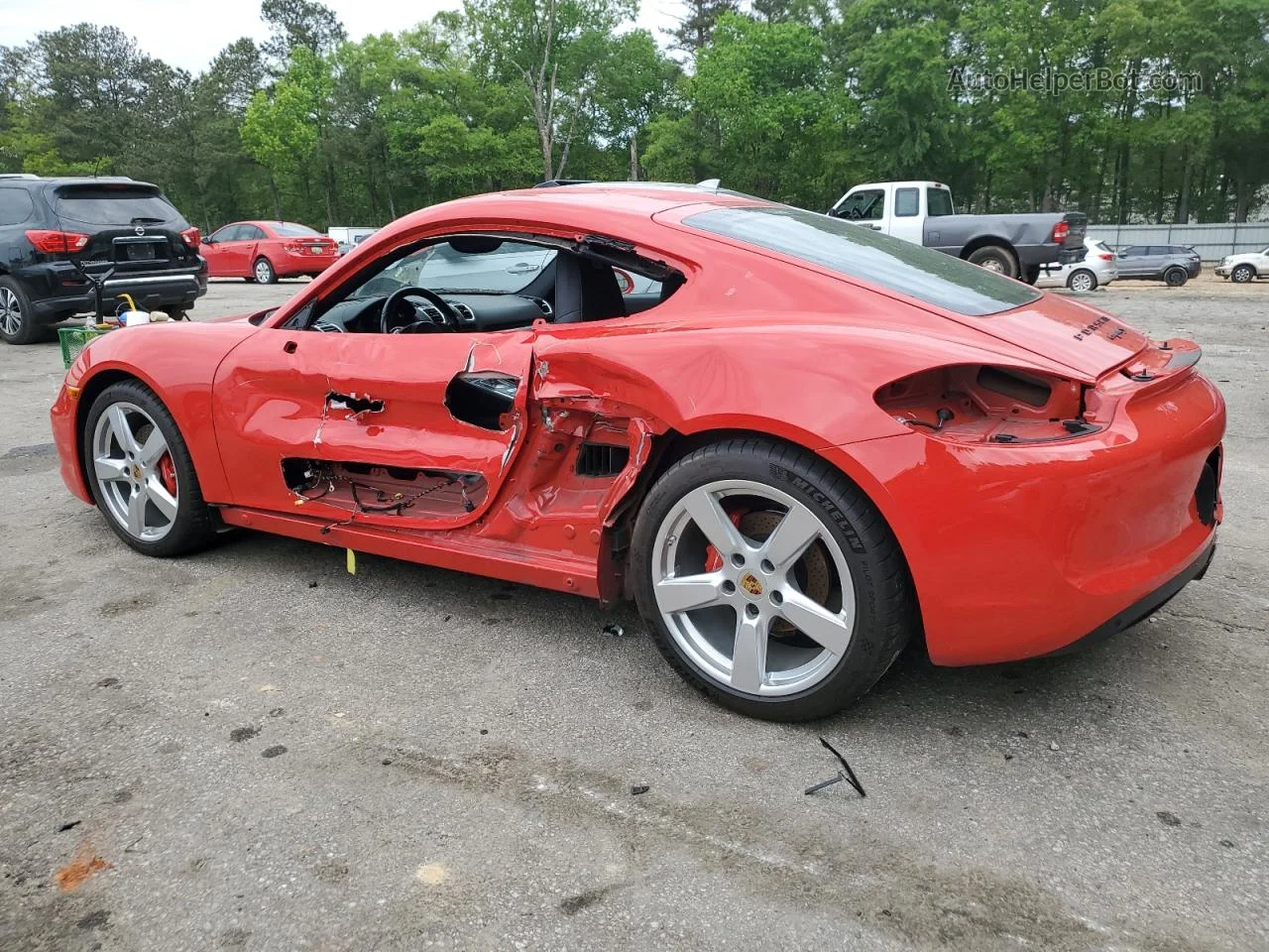 2016 Porsche Cayman S Красный vin: WP0AB2A80GK185261