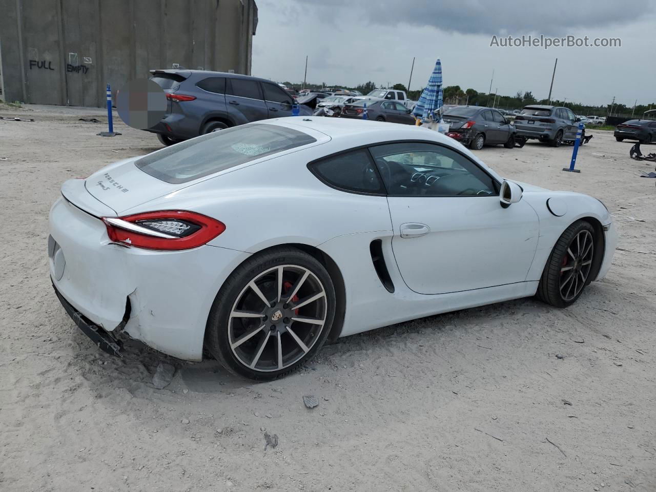 2016 Porsche Cayman S White vin: WP0AB2A81GK185852