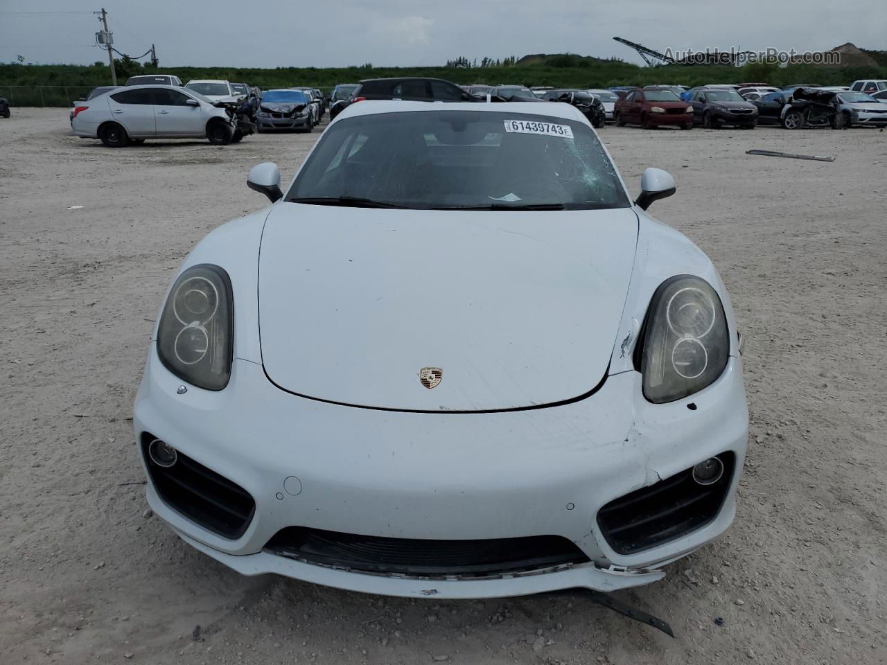 2016 Porsche Cayman S White vin: WP0AB2A81GK185852