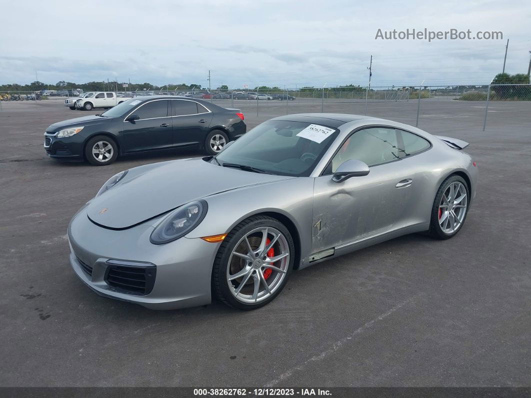 2018 Porsche 911 Carrera S Silver vin: WP0AB2A96JS123556