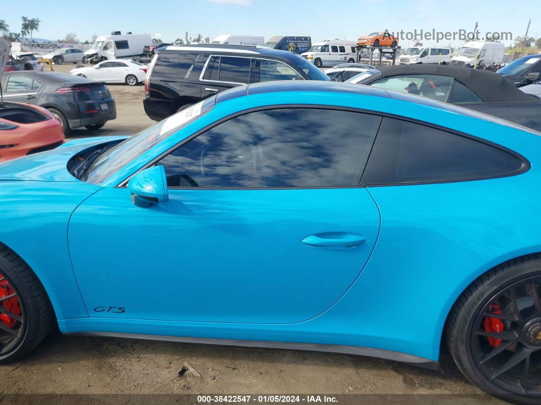 2018 Porsche 911 Carrera Gts Light Blue vin: WP0AB2A99JS122790