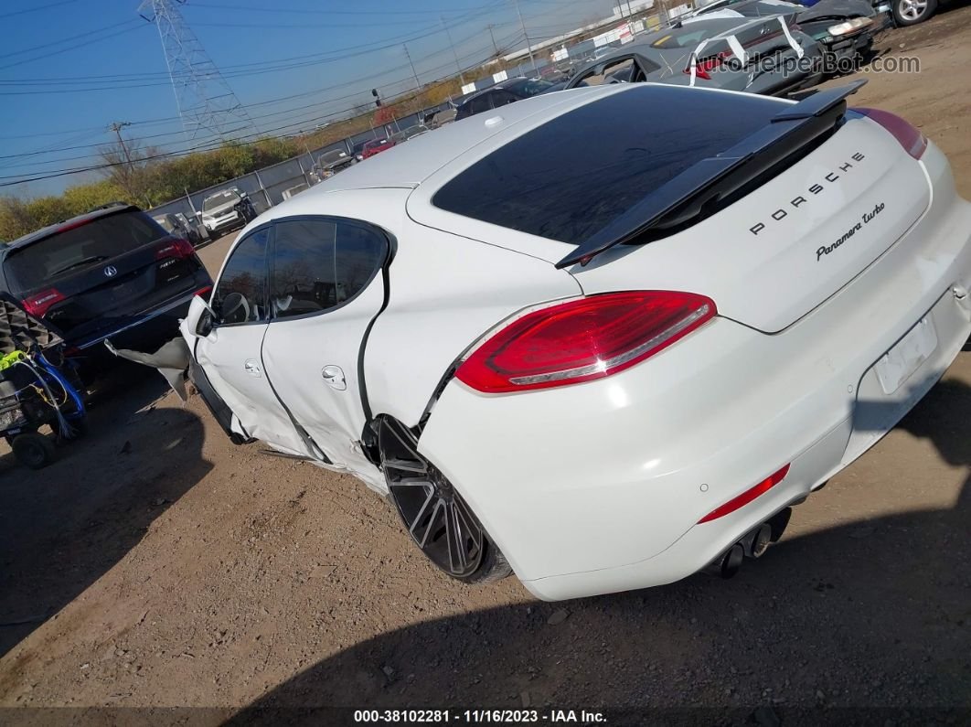 2014 Porsche Panamera Turbo White vin: WP0AC2A7XEL073434