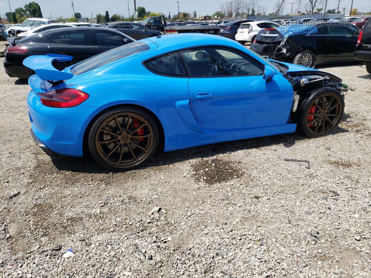 2016 Porsche Cayman Gt4 Blue vin: WP0AC2A80GK192515