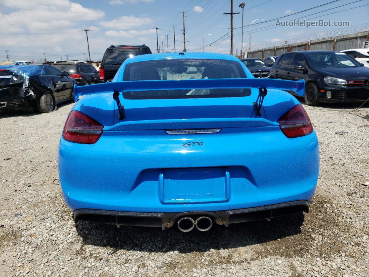 2016 Porsche Cayman Gt4 Синий vin: WP0AC2A80GK192515