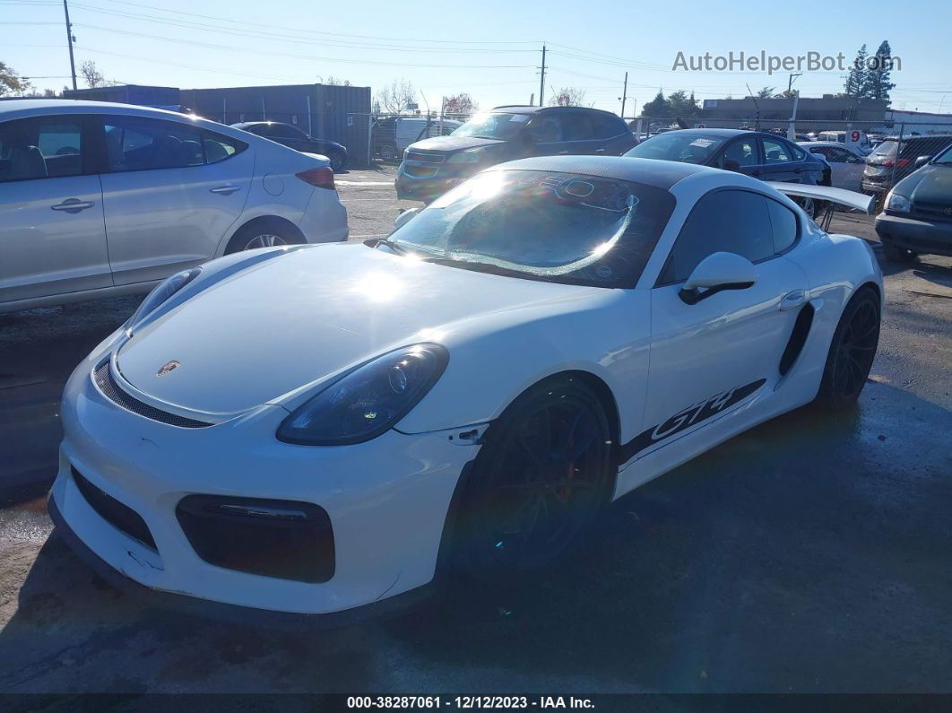 2016 Porsche Cayman Gt4 White vin: WP0AC2A83GK197496