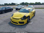 2016 Porsche Cayman Gt4 Желтый vin: WP0AC2A85GK197886