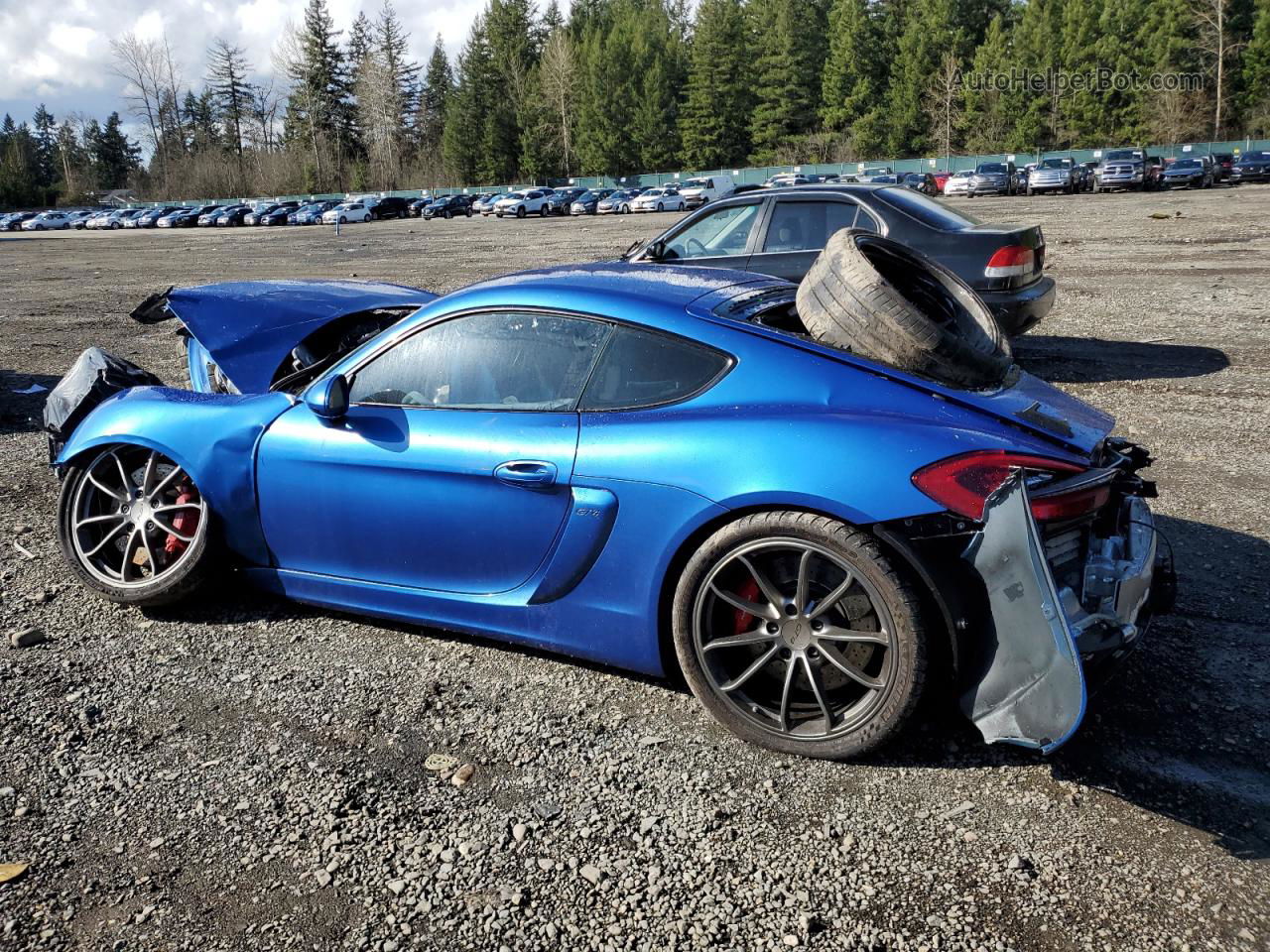 2016 Porsche Cayman Gt4 Blue vin: WP0AC2A86GK191837