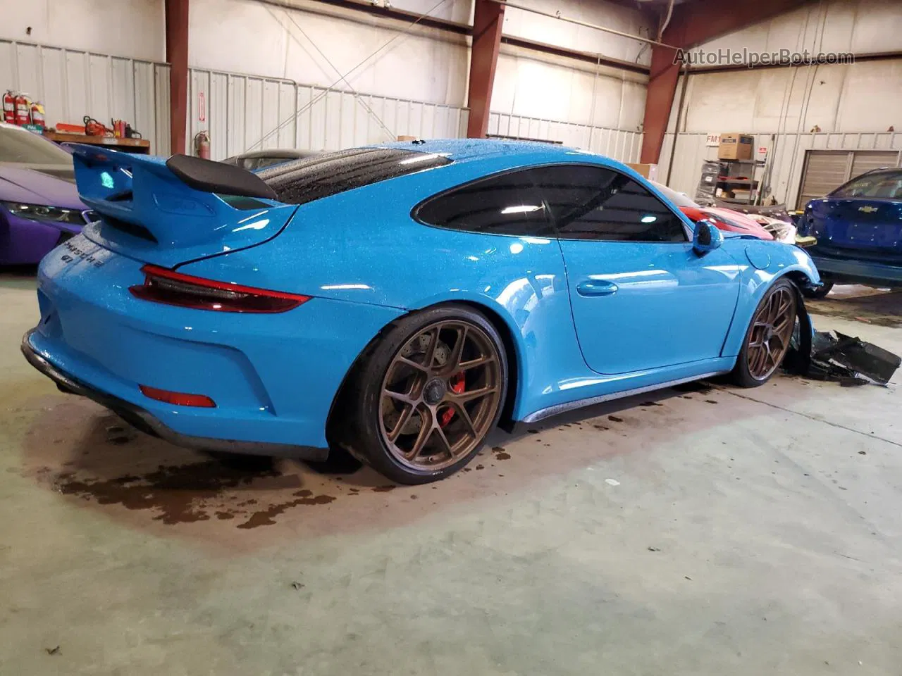 2018 Porsche 911 Gt3 Синий vin: WP0AC2A97JS175243