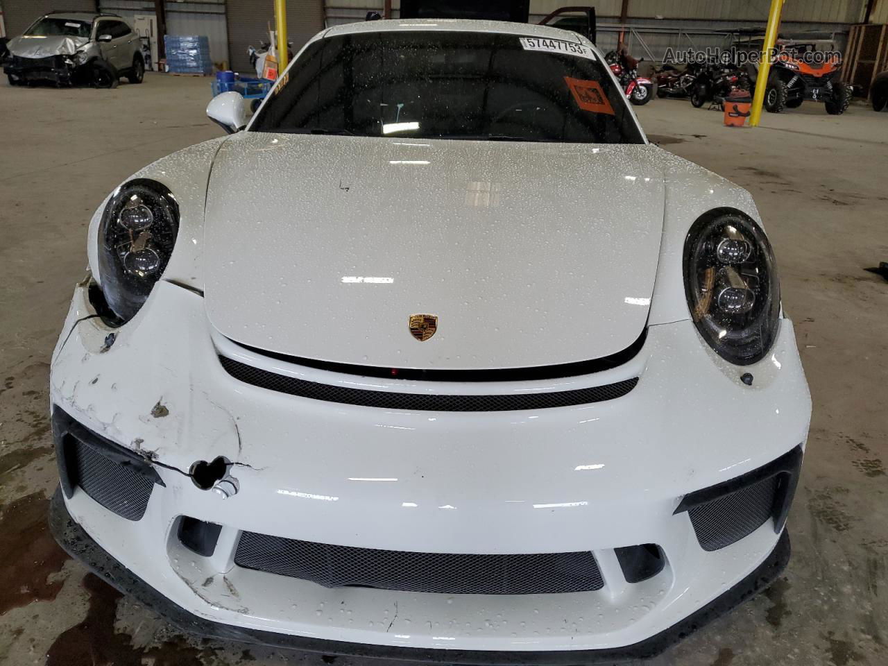 2018 Porsche 911 Gt3 White vin: WP0AC2A98JS176398