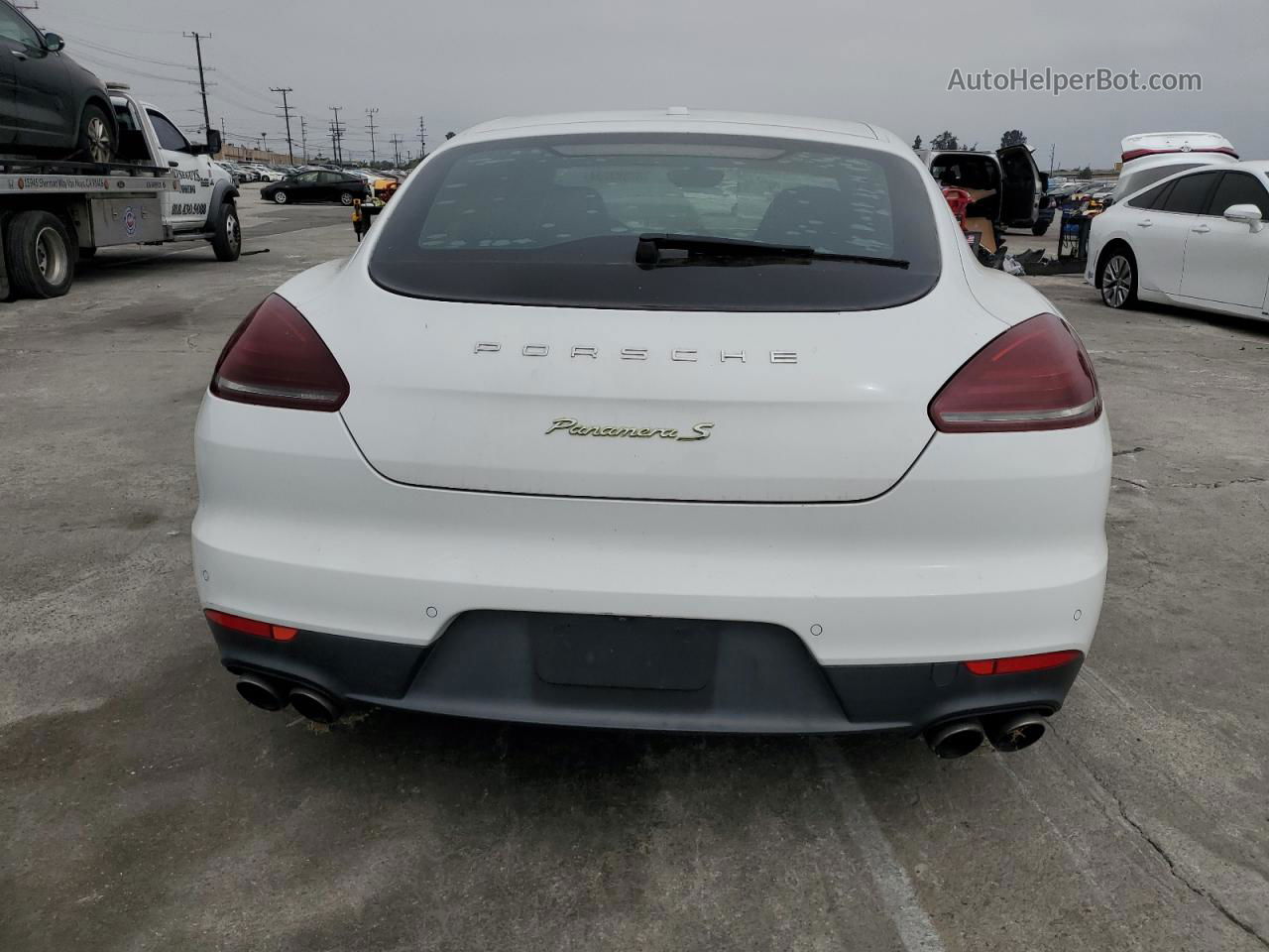 2014 Porsche Panamera S Hybrid White vin: WP0AD2A70EL044747