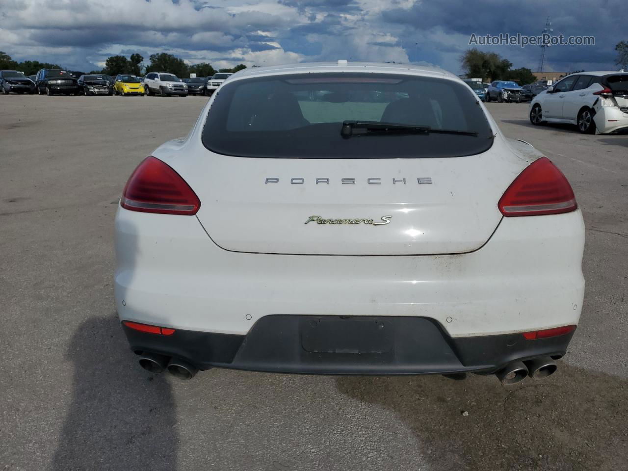 2014 Porsche Panamera S Hybrid White vin: WP0AD2A72EL044281