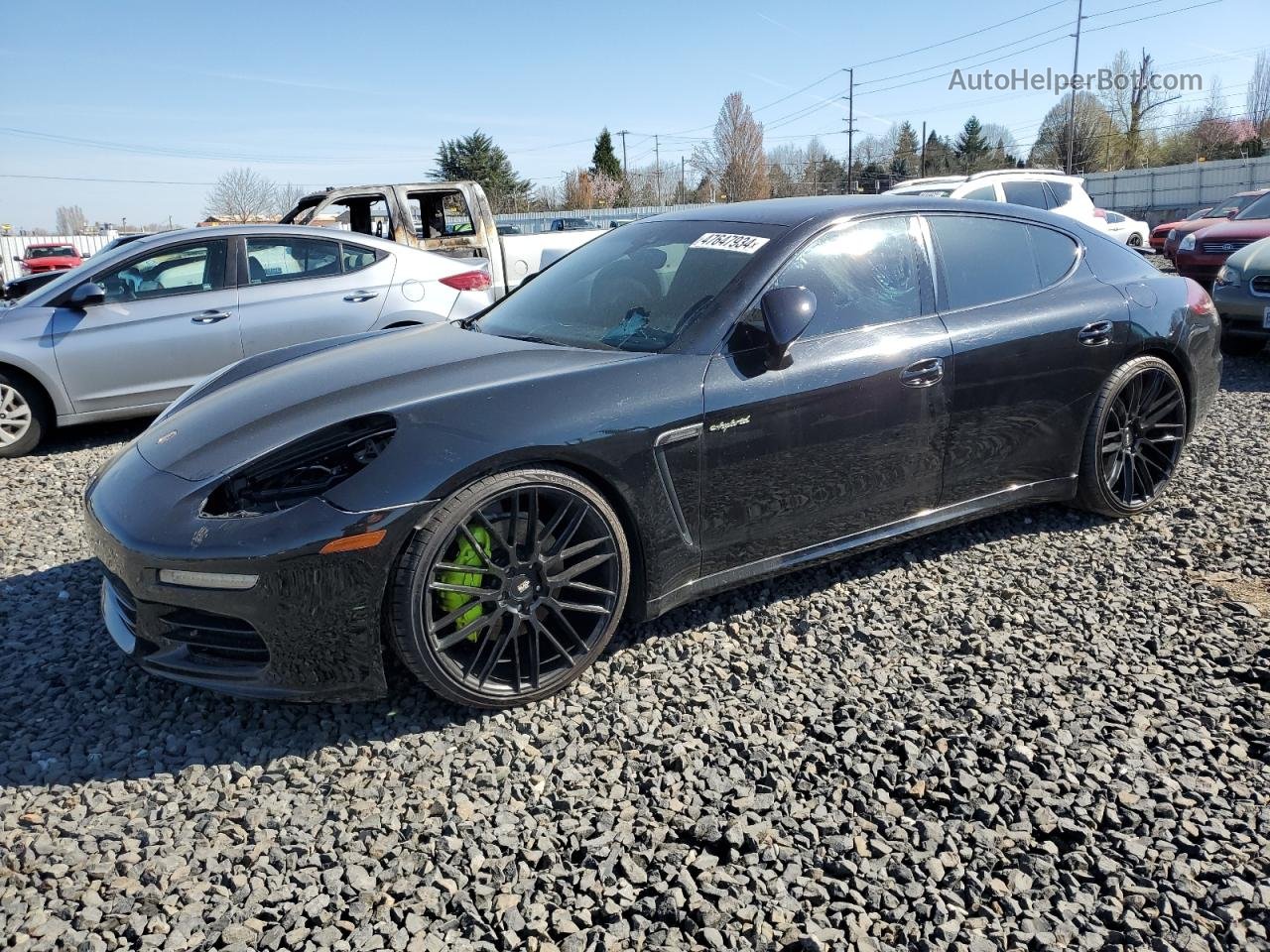 2014 Porsche Panamera S Hybrid Black vin: WP0AD2A75EL044761