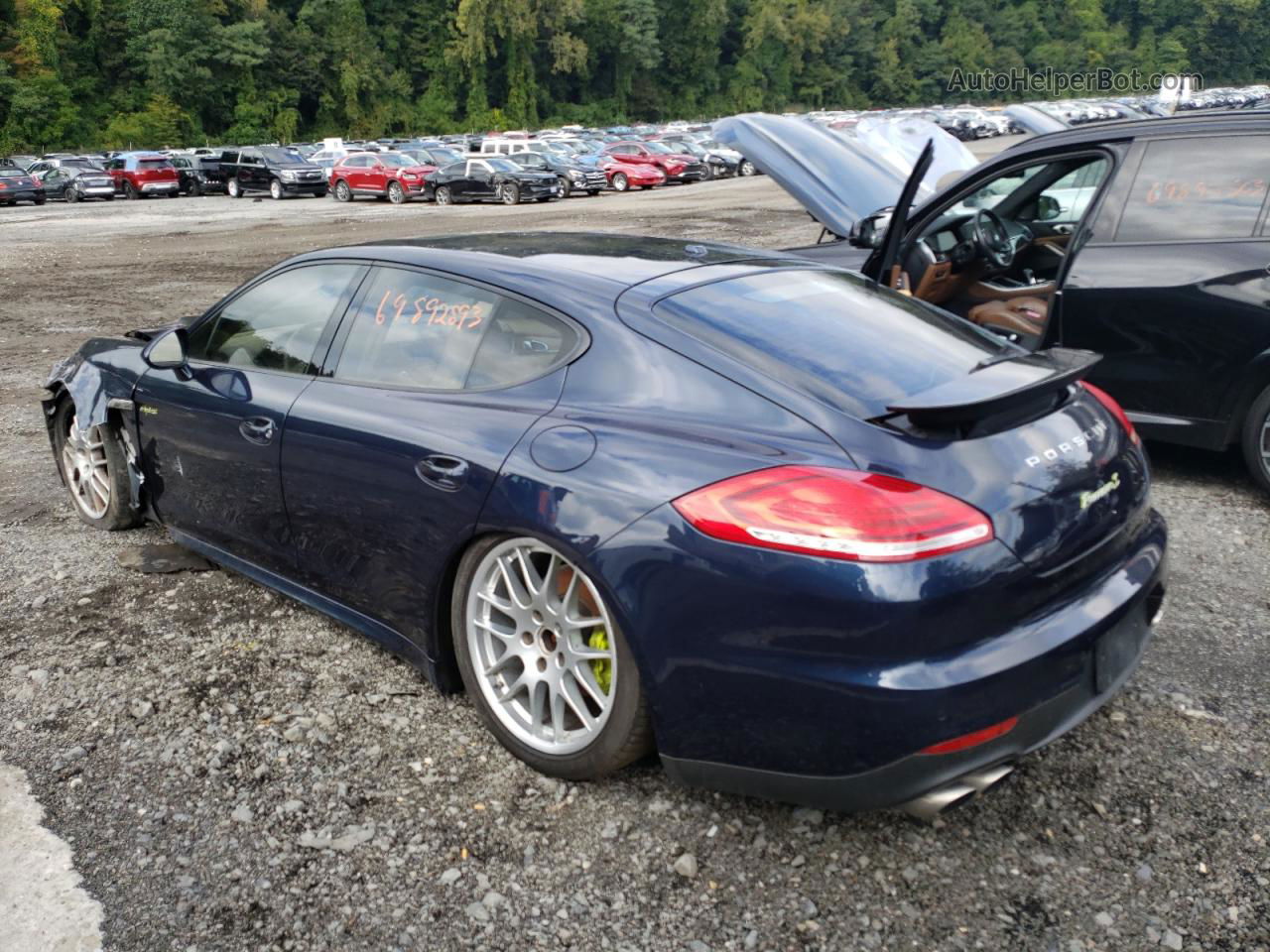 2014 Porsche Panamera S Hybrid Blue vin: WP0AD2A78EL044494