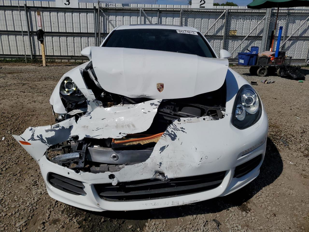 2014 Porsche Panamera S Hybrid White vin: WP0AD2A7XEL044691