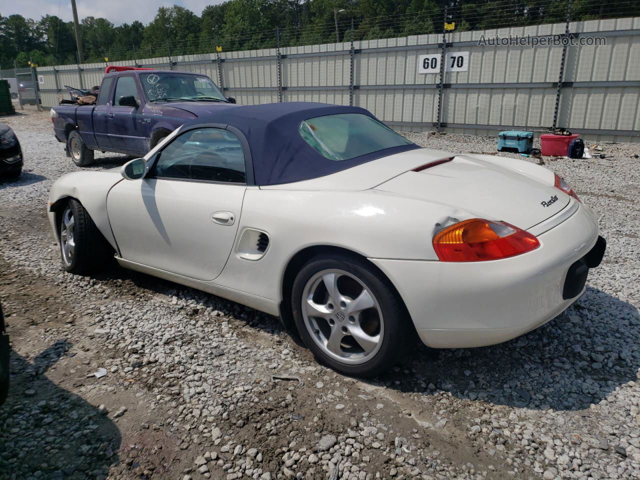 2001 Porsche Boxster  White vin: WP0CA29821U625069