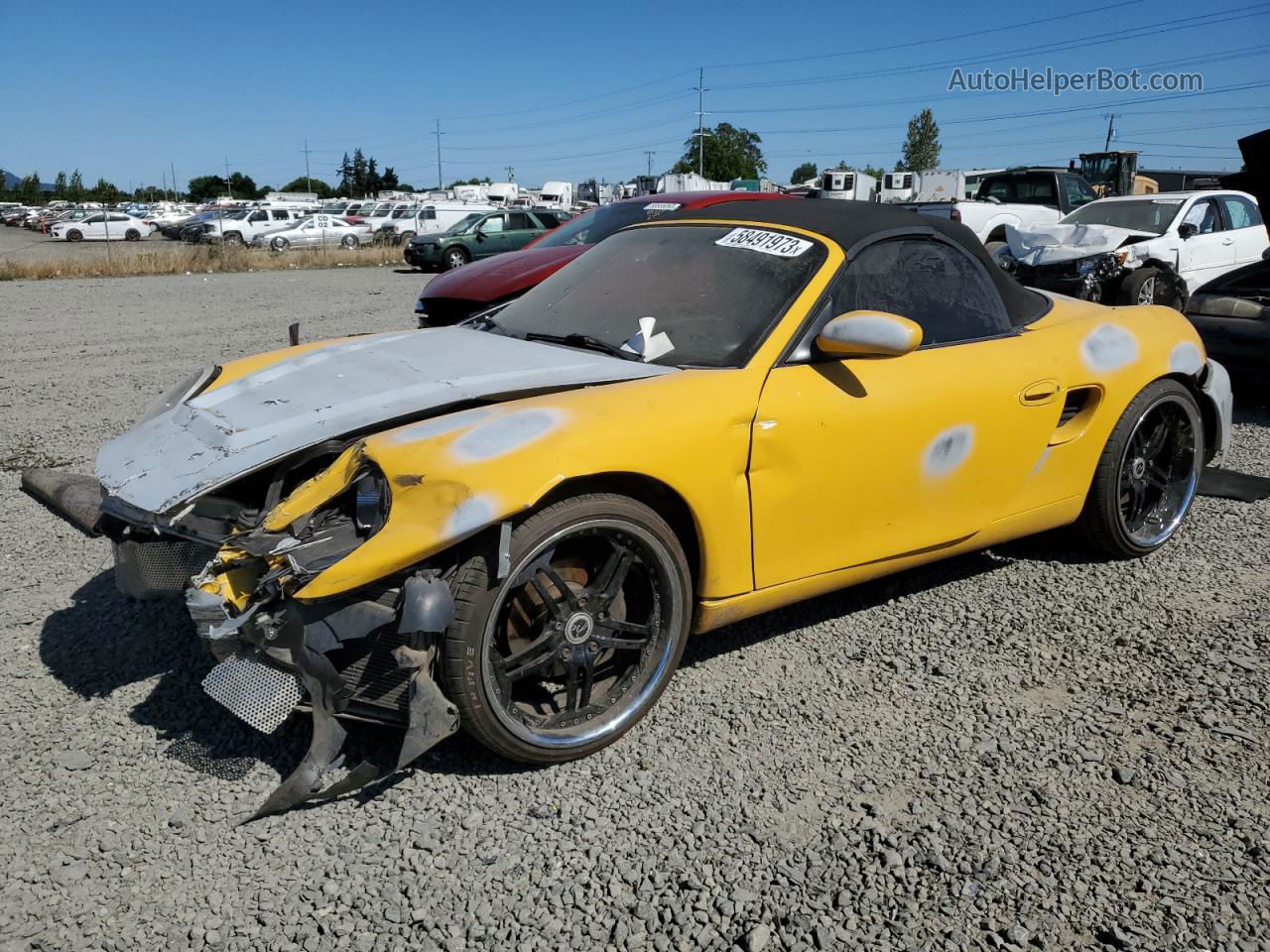 2001 Porsche Boxster  Yellow vin: WP0CA29841U621556