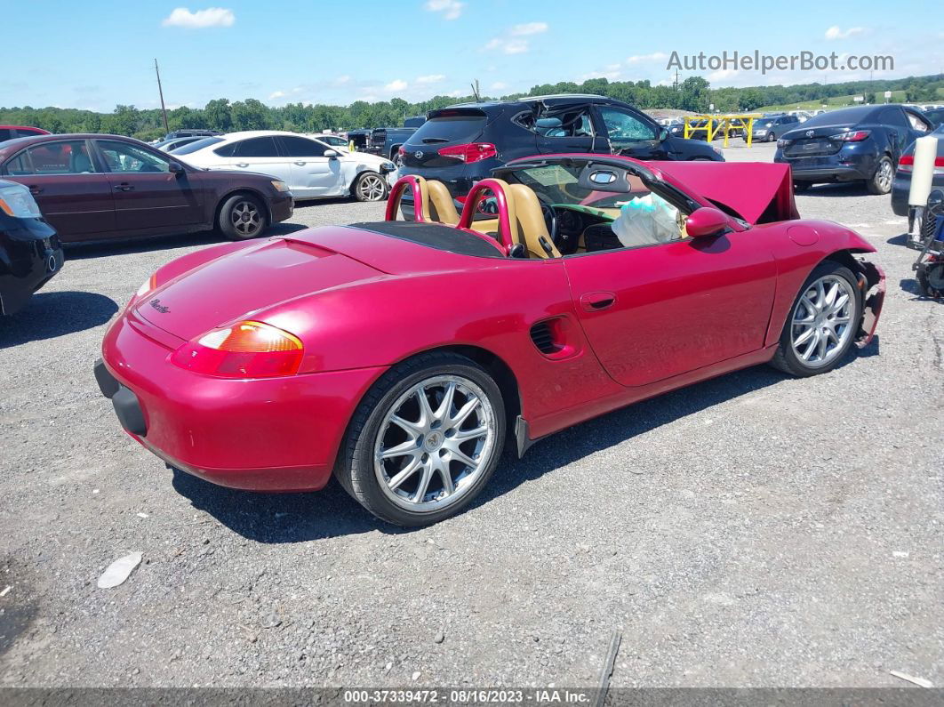 2001 Porsche Boxster   Red vin: WP0CA29861U626869